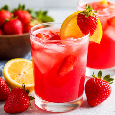 Домашний лимонад с клубникой