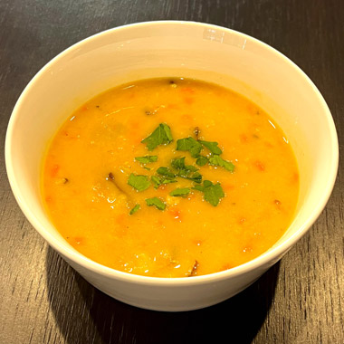 Суп чечевичный с копченостями